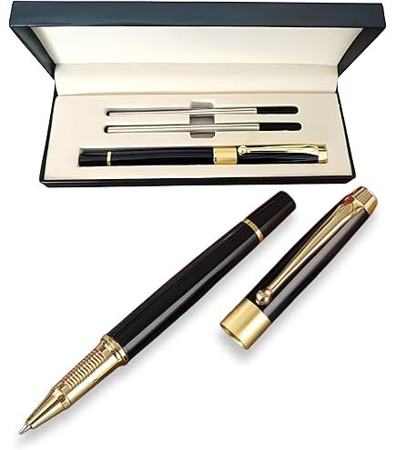 Amazon | Gullor450明るい黒と金色のボールペン | 水性ボールペン